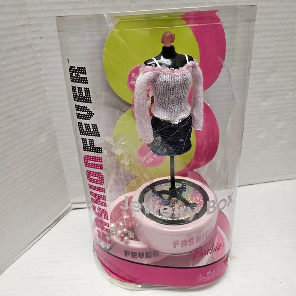 New Pink Fashion Barbie Fever Jewelry Storage Box Mattel H9830 w Girls Bracelet - Picture 1 of 16